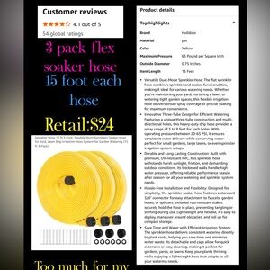 Holden Yellow Soaker Hose Set